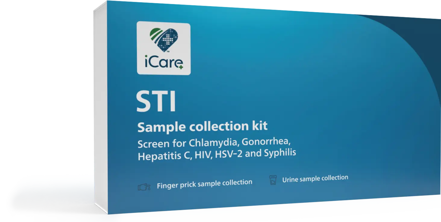 iCare+ STI Home Health Test Kit Box