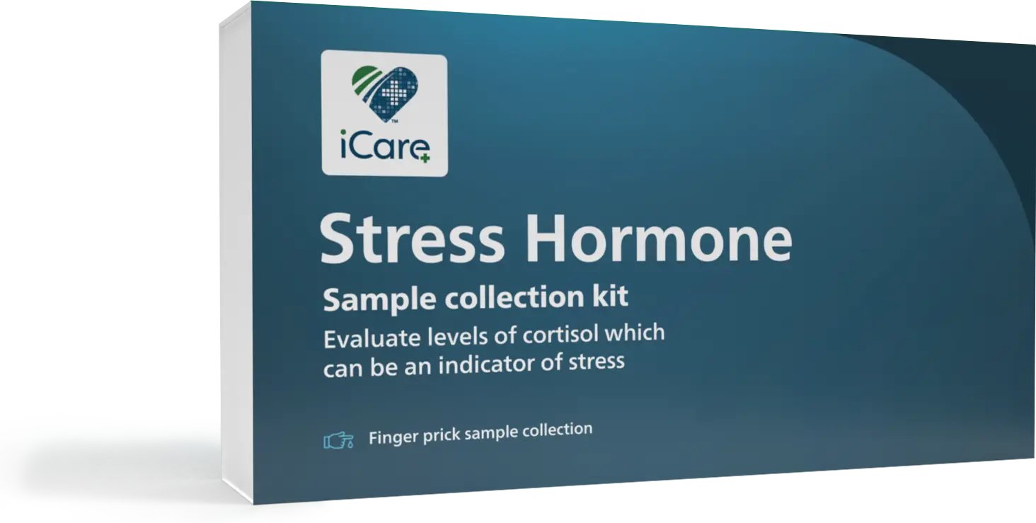 iCare+ Stress Hormone Home Health Test Kit Box