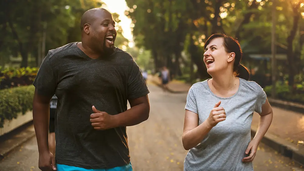 couple jogging in the park